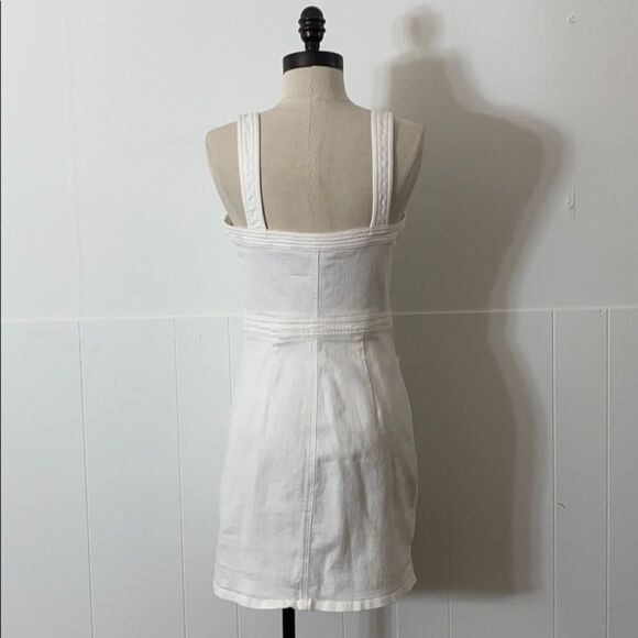 Express Mini Button Front Overall Dress - Picture 4 of 6